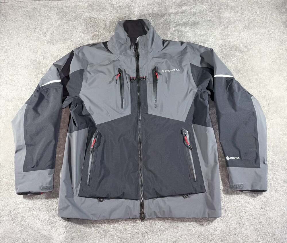 Bass Pro Shops Guidewear Insulated Jacket Size L Gore-Tex Gray Black